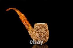 Ornate Bent Egg Pipe BY H EGE Block Meerschaum-NEW Handmade W CASE#1587
