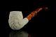 Ornate Bent Pipe By Ege Block Meerschaum-new-hand Carved With Case#1493