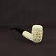 Ornate Billiard Pipe By Cinar Block Meerschaum-new-hand Carved With Case#1443