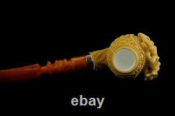 Ornate Bowl Medusa Pipe By Altay Block Meerschaum Handmade NEW With Case#848