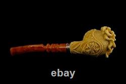 Ornate Bowl Medusa Pipe By Altay Block Meerschaum Handmade NEW With Case#848