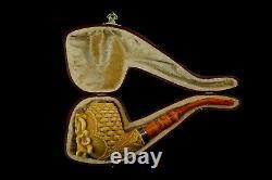 Ornate Bowl Medusa Pipe By Altay Block Meerschaum Handmade NEW With Case#848