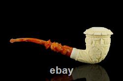 Ornate Calabash Pipe by Ali -new-block Meerschaum Handmade W Case#513