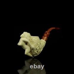 Ornate Design Nude Lady Pipe By Ali Block Meerschaum-New Handmade CASE#1076