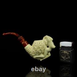 Ornate Design Nude Lady Pipe By Ali Block Meerschaum-New Handmade CASE#1076