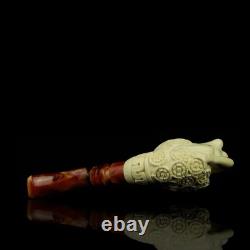 Ornate Design Nude Lady Pipe By Ali Block Meerschaum-New Handmade CASE#1076