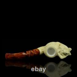 Ornate Design Nude Lady Pipe By Ali Block Meerschaum-New Handmade CASE#1076