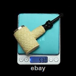 Ornate Hammer Pipe By EGE BLOCK MEERSCHAUM-NEW-HANDCARVED Custom Made Case#1020