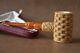 Ornate Hammer Pipe By Ege Block Meerschaum-new-handcarved Custom Made Case#850