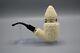 Ornate Pear Pipe Silver Wind Cap Handmade Block Meerschaum New Case#80