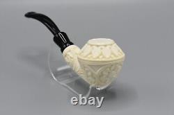 Ornate Rhodesian Pipe New Block Meerschaum Handmade With Fitted Case#1245