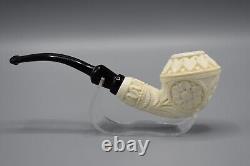 Ornate Rhodesian Pipe New Block Meerschaum Handmade With Fitted Case#1245