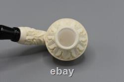 Ornate Rhodesian Pipe New Block Meerschaum Handmade With Fitted Case#1245