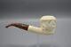 Ornate Rhodesian Pipe Unicorn Embossed Block Meerschaum-new-handmade Case#1004