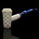 Ornate Slim Poker Pipe By H Ege New Block Meerschaum Handmade W Case#983