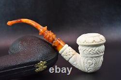 Ornate Topkapi Calabash Pipe New-block Meerschaum Handmade W Case#104