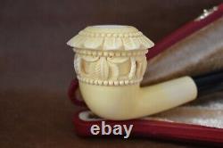 Ornate Topkapi Calabash Pipe New-block Meerschaum Handmade W Case#1287