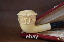 Ornate Topkapi Calabash Pipe New-block Meerschaum Handmade W Case#1287