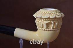 Ornate Topkapi Calabash Pipe New-block Meerschaum Handmade W Case#1287