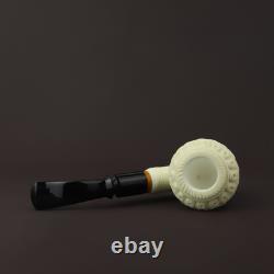 Ornate Topkapi Calabash Pipe block Meerschaum New Comes In Custom Made Case1026