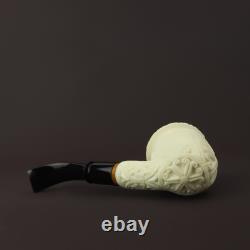 Ornate Topkapi Calabash Pipe block Meerschaum New Comes In Custom Made Case1026