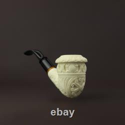 Ornate Topkapi Calabash Pipe block Meerschaum New Comes In Custom Made Case1026