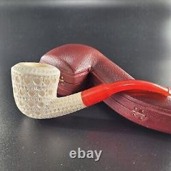 Ornate dublin meerschaum pipe handcarved block meerschaum by CPW #85144