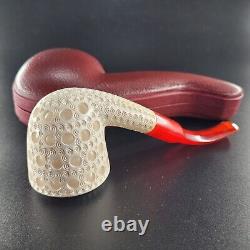 Ornate dublin meerschaum pipe handcarved block meerschaum by CPW #85144