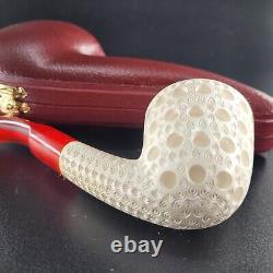 Ornate dublin meerschaum pipe handcarved block meerschaum by CPW #85144