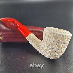 Ornate dublin meerschaum pipe handcarved block meerschaum by CPW #85144