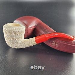 Ornate dublin meerschaum pipe handcarved block meerschaum by CPW #85144