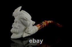 Ottoman King/pasha Pipe By Erdogan EGE Handmade Block Meerschaum-NEW W CASE#161