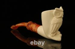 Owl Block Meerschaum Pipe with fitted case M1479