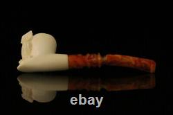 Owl Block Meerschaum Pipe with fitted case M1479