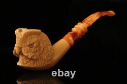 Owl Block Meerschaum Pipe with fitted case M1998