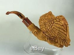 Owl Pipe BY SADIK YANIK Block Meerschaum-NEW W CASE