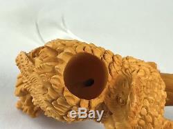 Owl Pipe BY SADIK YANIK Block Meerschaum-NEW W CASE