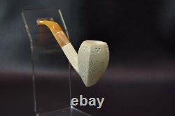 Panel Pickaxe Pipe By Tekin Block MEERSCHAUM-NEW-HAND CARVED W Case-tamper#1095