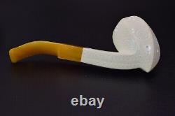 Panel Pickaxe Pipe By Tekin Block MEERSCHAUM-NEW-HAND CARVED W Case-tamper#1095