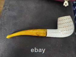 Paykoc genuine block meerschaum hand crafted tobacco pipe