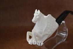 Pegasus Figure pipe Handmade Block Meerschaum-NEW Custom Case#118