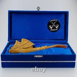 Pegasus Lion Block Meerschaum Pipe, With Case, Unique Meerschaum Pipes