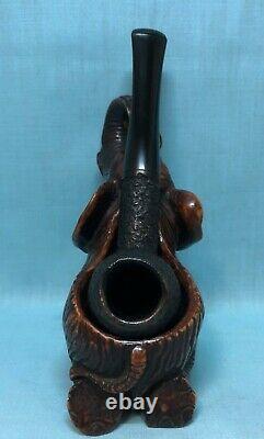 Peterson Block Meerschaum, 87 Apple, Black Rusticated, Excellent Condition