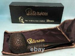 Peterson Block Meerschaum, 87 Apple, Black Rusticated, Excellent Condition