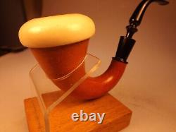 Pioneer Calabash Gourd Sherlock Holmes Pipe Block Meerschaum Bowl Cup Vulcanite