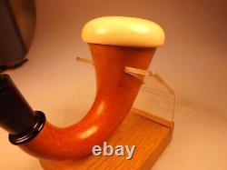 Pioneer Calabash Gourd Sherlock Holmes Pipe Block Meerschaum Bowl Cup Vulcanite