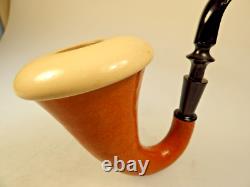 Pioneer Calabash Gourd Sherlock Holmes Pipe Turkish Block Meerschaum New Stem