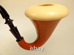 Pioneer Calabash Gourd Sherlock Holmes Pipe Turkish Block Meerschaum New Stem