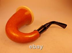 Pioneer Calabash Gourd Sherlock Holmes Pipe Turkish Block Meerschaum Rubber Stem