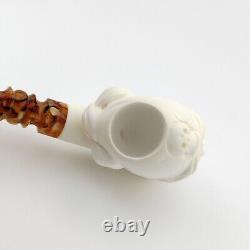 Pirate Block Meerschaum Pipe, With Case, Unique Meerschaum Pipes